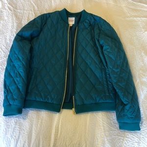 Teal sequin dinosaur jacket